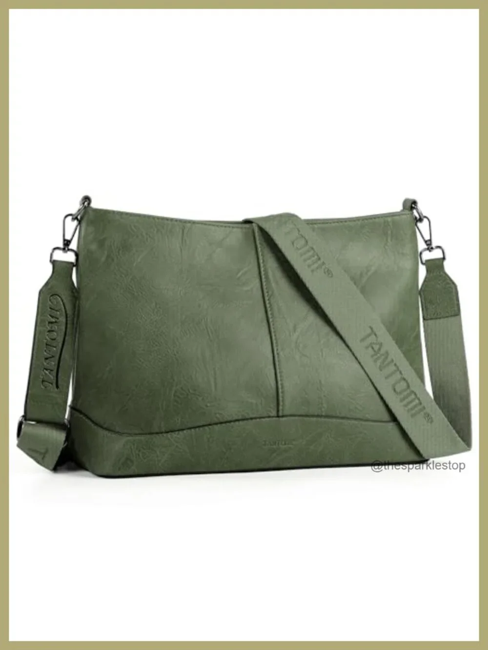 Vegan Leather Crossbody Bag Women Travel Purse Adjustable Strap Zipper